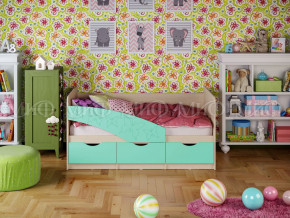 Кровать Бабочки 1600 Бирюза матовая в Тавде - tavda.magazinmebel.ru | фото