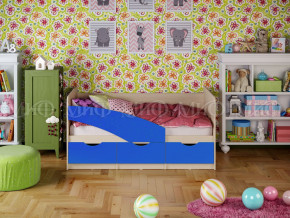 Кровать Бабочки 1600 Синий в Тавде - tavda.magazinmebel.ru | фото