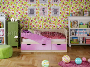 Кровать Бабочки 1600 Сиреневый металлик в Тавде - tavda.magazinmebel.ru | фото - изображение 1