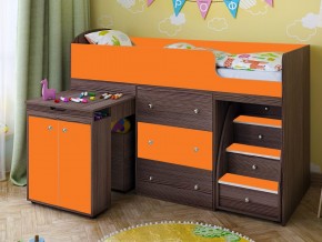 Кровать чердак Малыш 70х160 бодега-оранжевый в Тавде - tavda.magazinmebel.ru | фото - изображение 1