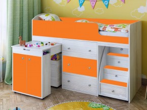 Кровать чердак Малыш 70х160 Винтерберг-оранжевый в Тавде - tavda.magazinmebel.ru | фото