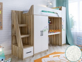 Кровать чердак Тея с пеналом с фасадом для рисования феритейл в Тавде - tavda.magazinmebel.ru | фото