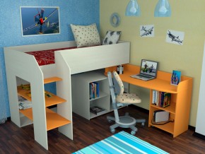 Кровать чердак Теремок 2 Оранжевый в Тавде - tavda.magazinmebel.ru | фото - изображение 2