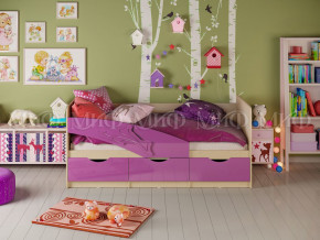 Кровать Дельфин 1600 Фиолетовый металлик в Тавде - tavda.magazinmebel.ru | фото