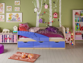 Кровать Дельфин 1600 Синий металлик в Тавде - tavda.magazinmebel.ru | фото - изображение 1