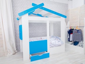 Кровать детская Теремок с ящиком лазурь в Тавде - tavda.magazinmebel.ru | фото