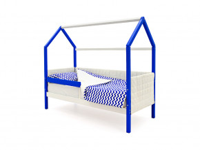 Кровать-домик мягкий Svogen с бортиком сине-белый в Тавде - tavda.magazinmebel.ru | фото