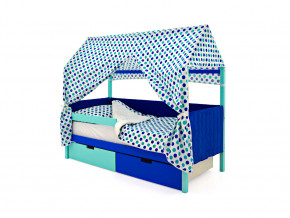 Кровать-домик мягкий Svogen с ящиками и бортиком мятно-синий в Тавде - tavda.magazinmebel.ru | фото - изображение 3