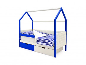 Кровать-домик мягкий Svogen с ящиками и бортиком сине-белый в Тавде - tavda.magazinmebel.ru | фото - изображение 4