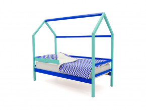 Кровать-домик Svogen с бортиком мятно-синий в Тавде - tavda.magazinmebel.ru | фото