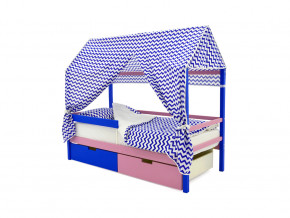 Кровать-домик Svogen с ящиками и бортиком синий-лаванда в Тавде - tavda.magazinmebel.ru | фото - изображение 4