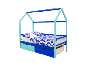 Кровать-домик Svogen с ящиками мятно-синий в Тавде - tavda.magazinmebel.ru | фото - изображение 1