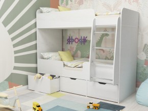 Кровать двухъярусная Малыш двойняшка белый в Тавде - tavda.magazinmebel.ru | фото