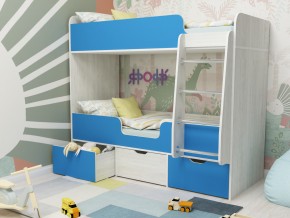 Кровать двухъярусная Малыш двойняшка винтерберг-голубой в Тавде - tavda.magazinmebel.ru | фото