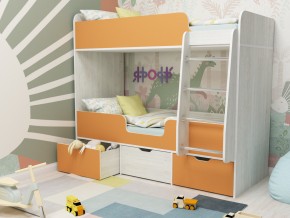 Кровать двухъярусная Малыш двойняшка винтерберг-оранжевый в Тавде - tavda.magazinmebel.ru | фото - изображение 1