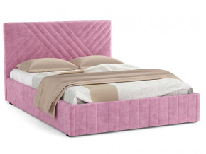 Кровать Гамма 1400 с основанием велюр тенерифе розовый в Тавде - tavda.magazinmebel.ru | фото