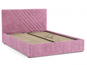 Кровать Гамма 1400 с основанием велюр тенерифе розовый в Тавде - tavda.magazinmebel.ru | фото - изображение 2