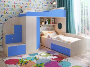Кровать Кадет 2 Дуб молочный-голубой в Тавде - tavda.magazinmebel.ru | фото - изображение 1
