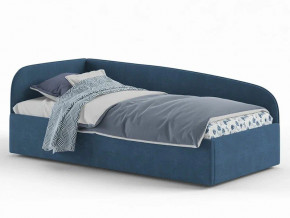 Кровать мягкая Денди на латах рогожка синяя в Тавде - tavda.magazinmebel.ru | фото