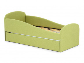 Кровать с ящиком Letmo авокадо (рогожка) в Тавде - tavda.magazinmebel.ru | фото
