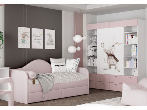 Кровать с мягкой обивкой Алиса ПМ-332.18 велюр розовый в Тавде - tavda.magazinmebel.ru | фото - изображение 3