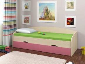 Кровать Соня 2 дуб молочный-розовый в Тавде - tavda.magazinmebel.ru | фото