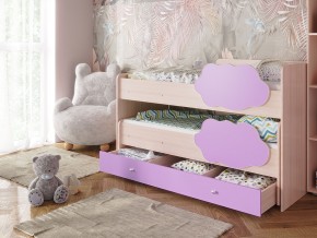 Кровать Соник с ящиком млечный дуб-ирис в Тавде - tavda.magazinmebel.ru | фото