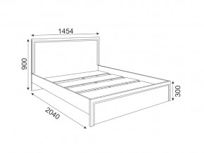 Кровать стандарт с настилом 1400 Беатрис модуль 16 Дуб млечный в Тавде - tavda.magazinmebel.ru | фото - изображение 2