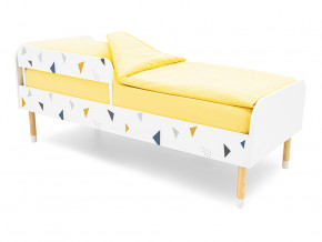 Кровать Stumpa Классика с бортиком рисунок Треугольники желтый, синий в Тавде - tavda.magazinmebel.ru | фото - изображение 1
