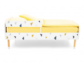 Кровать Stumpa Классика с бортиком рисунок Треугольники желтый, синий в Тавде - tavda.magazinmebel.ru | фото - изображение 3
