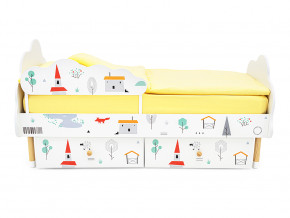 Кровать Stumpa Облако бортик и ящики рисунок Шале в Тавде - tavda.magazinmebel.ru | фото - изображение 4