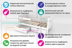 Кровать-тахта Svogen мягкая с ящиками и бортиком с фото белый/зверята в Тавде - tavda.magazinmebel.ru | фото - изображение 2