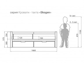 Кровать-тахта Svogen с ящиками и бортиком дерево в Тавде - tavda.magazinmebel.ru | фото - изображение 3