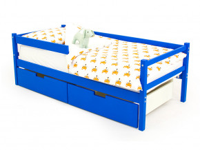 Кровать-тахта Svogen с ящиками и бортиком синий в Тавде - tavda.magazinmebel.ru | фото
