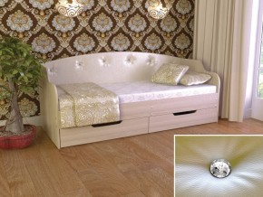 Кровать Юниор Тип 2 шимо светлый/белый перламутр 800х1600 в Тавде - tavda.magazinmebel.ru | фото - изображение 1