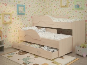 Кровать выкатная Радуга с ящиком 80х160 млечный дуб в Тавде - tavda.magazinmebel.ru | фото - изображение 1