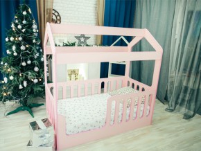 Кроватка-Домик без ящика розовая в Тавде - tavda.magazinmebel.ru | фото