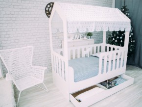 Кроватка-Домик с ящиком белая в Тавде - tavda.magazinmebel.ru | фото - изображение 1