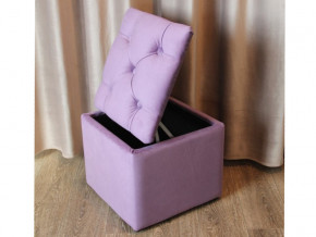 Пуф с каретной стяжкой и ящиком для хранения фиолетовый в Тавде - tavda.magazinmebel.ru | фото - изображение 4
