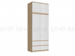 Шкаф 2-х створчатый комбинированный с антресолью 900 Челси Белый/сонома в Тавде - tavda.magazinmebel.ru | фото - изображение 1