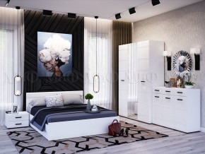 Спальня Нэнси New МДФ Белый глянец холодный, Белый в Тавде - tavda.magazinmebel.ru | фото