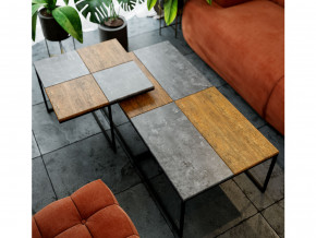Стол журнальный Фьюжн квадро Дуб американский/серый бетон в Тавде - tavda.magazinmebel.ru | фото - изображение 3