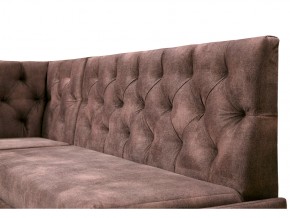 Угловой диван Призма каретная стяжка коричневый с коробами в Тавде - tavda.magazinmebel.ru | фото - изображение 2