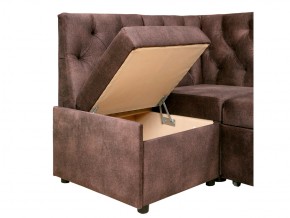 Угловой диван Призма каретная стяжка коричневый с коробами в Тавде - tavda.magazinmebel.ru | фото - изображение 3