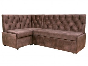 Угловой диван Призма со стяжкми коричневый со спальным местом в Тавде - tavda.magazinmebel.ru | фото