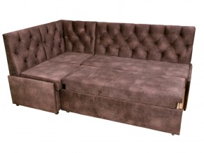 Угловой диван Призма со стяжкми коричневый со спальным местом в Тавде - tavda.magazinmebel.ru | фото - изображение 4